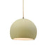 Justice Designs - CER-6530-VAN-ABRS-BEIG-TWST - One Light Pendant - Radiance - Vanilla (Gloss)
