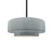 Justice Designs - CER-6543-CONC-MBLK-RIGID - One Light Pendant - Radiance - Concrete