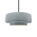 Justice Designs - CER-6543-CONC-NCKL-RIGID - One Light Pendant - Radiance - Concrete
