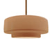 Justice Designs - CER-6545-ADOB-BRSS-RIGID - One Light Pendant - Radiance - Adobe