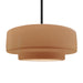 Justice Designs - CER-6545-ADOB-MBLK-RIGID - One Light Pendant - Radiance - Adobe