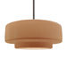 Justice Designs - CER-6545-ADOB-NCKL-RIGID - One Light Pendant - Radiance - Adobe