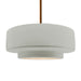 Justice Designs - CER-6545-BIS-BRSS-RIGID - One Light Pendant - Radiance - Bisque