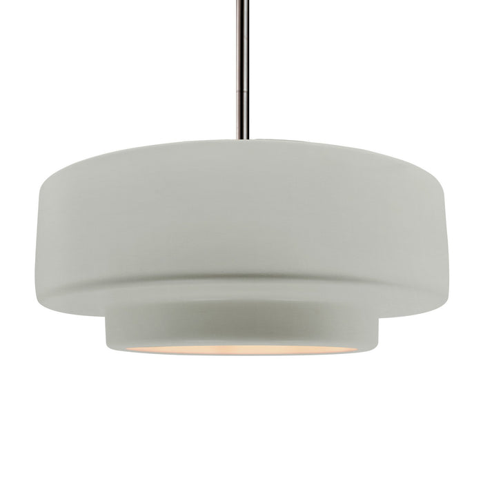 Justice Designs - CER-6545-BIS-NCKL-RIGID - One Light Pendant - Radiance - Bisque