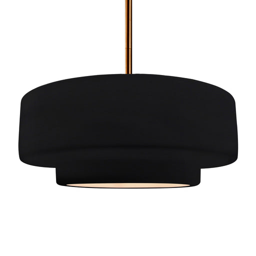 Radiance One Light Pendant Gloss Black w/ Matte White