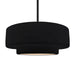 Justice Designs - CER-6545-BKMT-MBLK-RIGID - One Light Pendant - Radiance - Gloss Black w/ Matte White