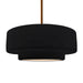 Justice Designs - CER-6545-BLK-BRSS-RIGID - One Light Pendant - Radiance - Gloss Black
