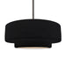Justice Designs - CER-6545-BLK-NCKL-RIGID - One Light Pendant - Radiance - Gloss Black