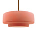 Justice Designs - CER-6545-BSH-BRSS-RIGID - One Light Pendant - Radiance - Gloss Blush