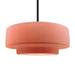 Justice Designs - CER-6545-BSH-MBLK-RIGID - One Light Pendant - Radiance - Gloss Blush