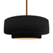 Justice Designs - CER-6545-CBGD-BRSS-RIGID - One Light Pendant - Radiance - Carbon Matte Black w/ Champagne Gold