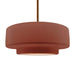 Justice Designs - CER-6545-CLAY-BRSS-RIGID - One Light Pendant - Radiance - Canyon Clay