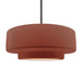 Justice Designs - CER-6545-CLAY-NCKL-RIGID - One Light Pendant - Radiance - Canyon Clay