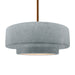 Justice Designs - CER-6545-CONC-BRSS-RIGID - One Light Pendant - Radiance - Concrete