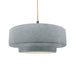 Justice Designs - CER-6545-CONC-MBLK-BEIG-TWST - One Light Pendant - Radiance - Concrete
