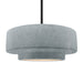 Justice Designs - CER-6545-CONC-MBLK-RIGID - One Light Pendant - Radiance - Concrete
