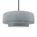 Justice Designs - CER-6545-CONC-NCKL-RIGID - One Light Pendant - Radiance - Concrete