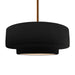 Justice Designs - CER-6545-CRB-BRSS-RIGID - One Light Pendant - Radiance - Carbon - Matte Black