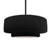 Justice Designs - CER-6545-CRB-MBLK-RIGID - One Light Pendant - Radiance - Carbon - Matte Black