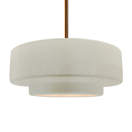 Radiance One Light Pendant White Crackle