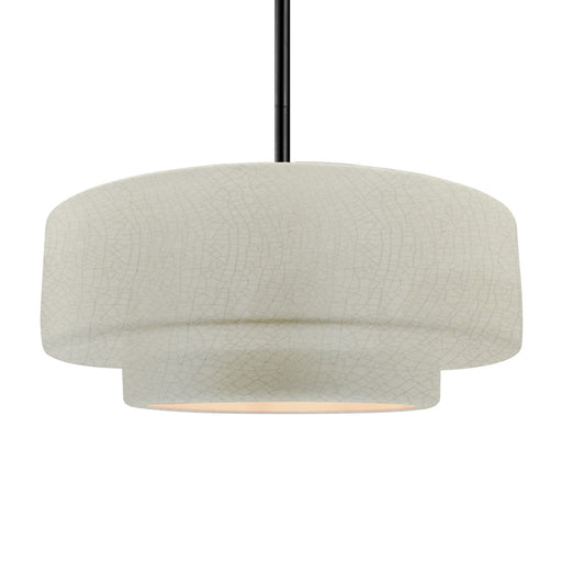 Radiance One Light Pendant White Crackle
