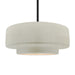 Justice Designs - CER-6545-CRK-MBLK-RIGID - One Light Pendant - Radiance - White Crackle