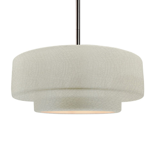 Radiance One Light Pendant White Crackle