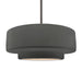 Justice Designs - CER-6545-GRY-NCKL-RIGID - One Light Pendant - Radiance - Gloss Grey