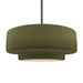 Justice Designs - CER-6545-MGRN-NCKL-RIGID - One Light Pendant - Radiance - Matte Green
