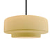 Justice Designs - CER-6545-MYLW-MBLK-RIGID - One Light Pendant - Radiance - Muted Yellow