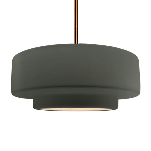 Radiance One Light Pendant Pewter Green