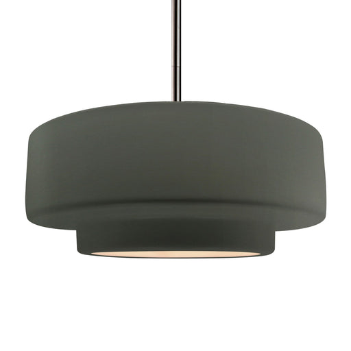 Radiance One Light Pendant Pewter Green