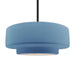 Justice Designs - CER-6545-SKBL-MBLK-RIGID - One Light Pendant - Radiance - Sky Blue