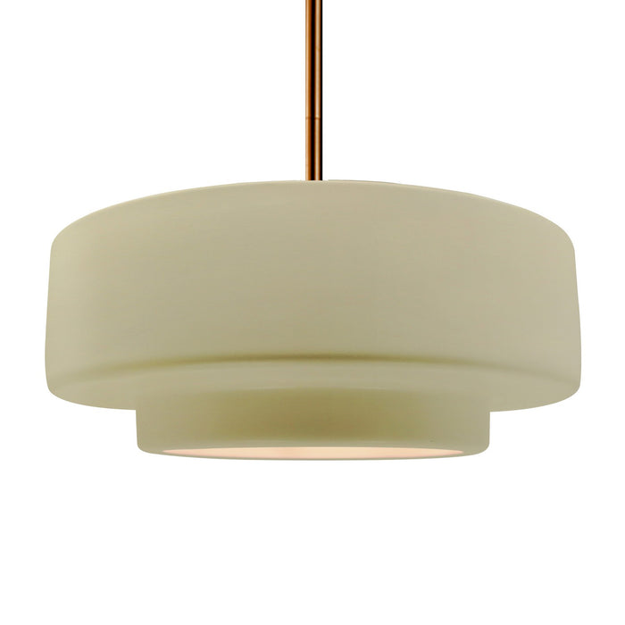Justice Designs - CER-6545-VAN-BRSS-RIGID - One Light Pendant - Radiance - Vanilla (Gloss)