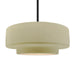Justice Designs - CER-6545-VAN-MBLK-RIGID - One Light Pendant - Radiance - Vanilla (Gloss)