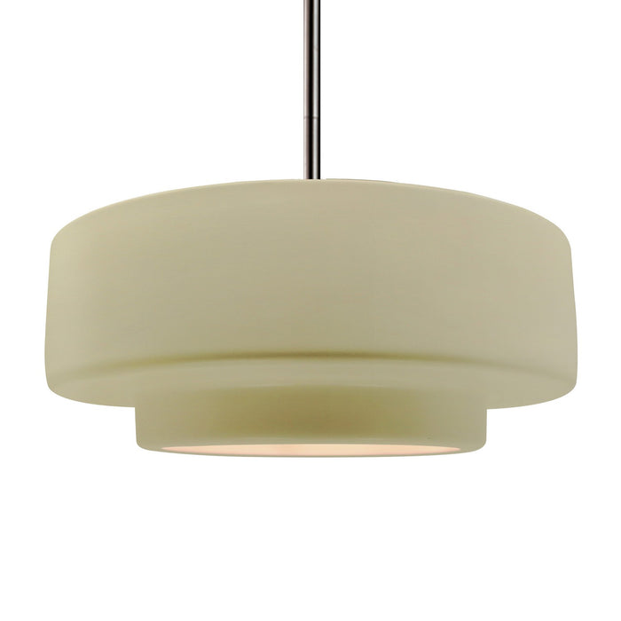 Justice Designs - CER-6545-VAN-NCKL-RIGID - One Light Pendant - Radiance - Vanilla (Gloss)
