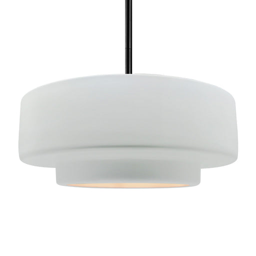 Radiance One Light Pendant Gloss White (outside and inside of fixture)
