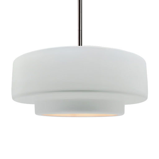 Radiance One Light Pendant Gloss White (outside and inside of fixture)