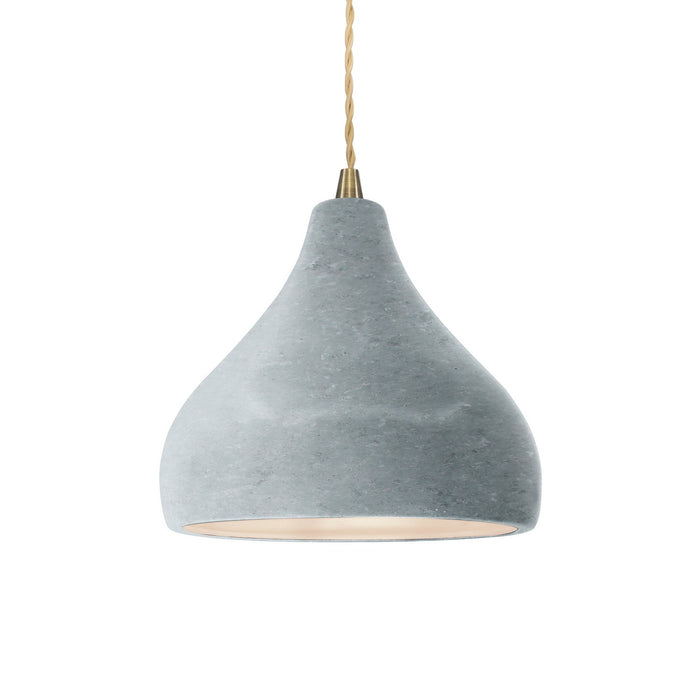 Justice Designs - CER-6560-CONC-ABRS-BEIG-TWST - One Light Pendant - Radiance - Concrete