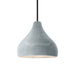 Justice Designs - CER-6560-CONC-MBLK-RIGID - One Light Pendant - Radiance - Concrete