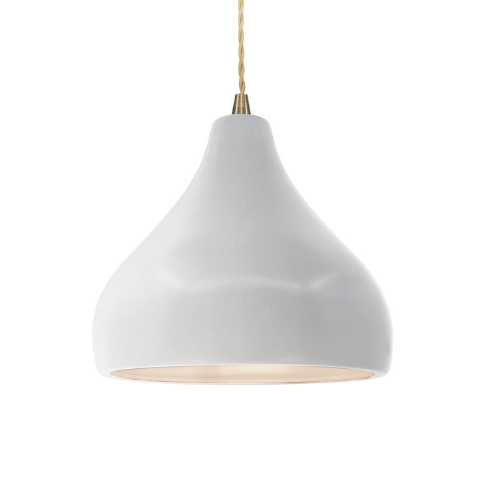 Justice Designs - CER-6563-BIS-ABRS-BEIG-TWST - One Light Pendant - Radiance - Bisque