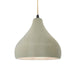 Justice Designs - CER-6563-CKC-MBLK-BEIG-TWST - One Light Pendant - Radiance - Celadon Green Crackle