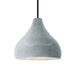 Justice Designs - CER-6563-CONC-MBLK-RIGID - One Light Pendant - Radiance - Concrete