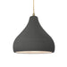 Justice Designs - CER-6563-GRY-ABRS-BEIG-TWST - One Light Pendant - Radiance - Gloss Grey