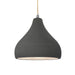 Justice Designs - CER-6563-GRY-NCKL-BEIG-TWST - One Light Pendant - Radiance - Gloss Grey