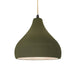 Justice Designs - CER-6563-MGRN-MBLK-BEIG-TWST - One Light Pendant - Radiance - Matte Green