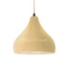 Justice Designs - CER-6563-MYLW-MBLK-BEIG-TWST - One Light Pendant - Radiance - Muted Yellow