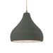 Justice Designs - CER-6563-PWGN-NCKL-BEIG-TWST - One Light Pendant - Radiance - Pewter Green