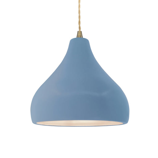 Justice Designs - CER-6563-SKBL-ABRS-BEIG-TWST - One Light Pendant - Radiance - Sky Blue