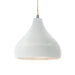 Justice Designs - CER-6563-WHT-NCKL-BEIG-TWST - One Light Pendant - Radiance - Gloss White